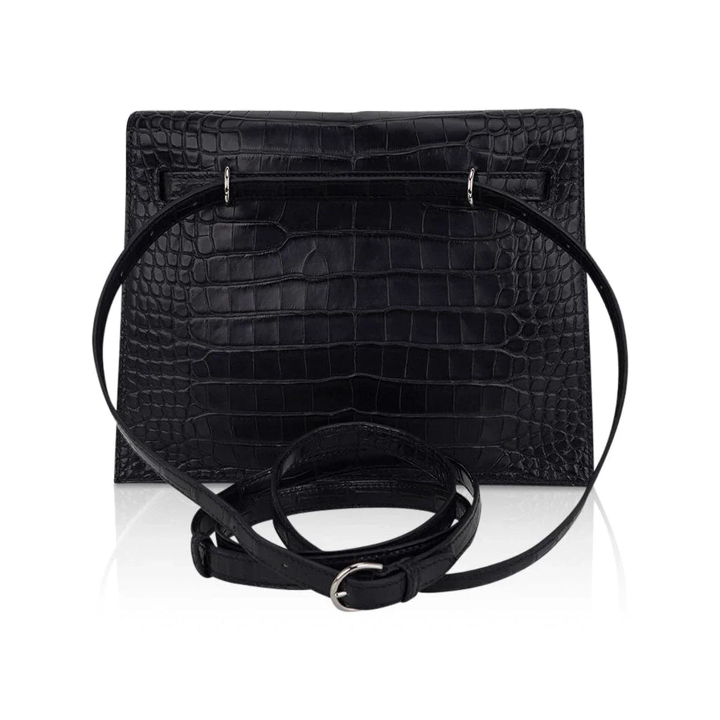 Limited Edition Kelly Danse Bag Matte Black Crocodile