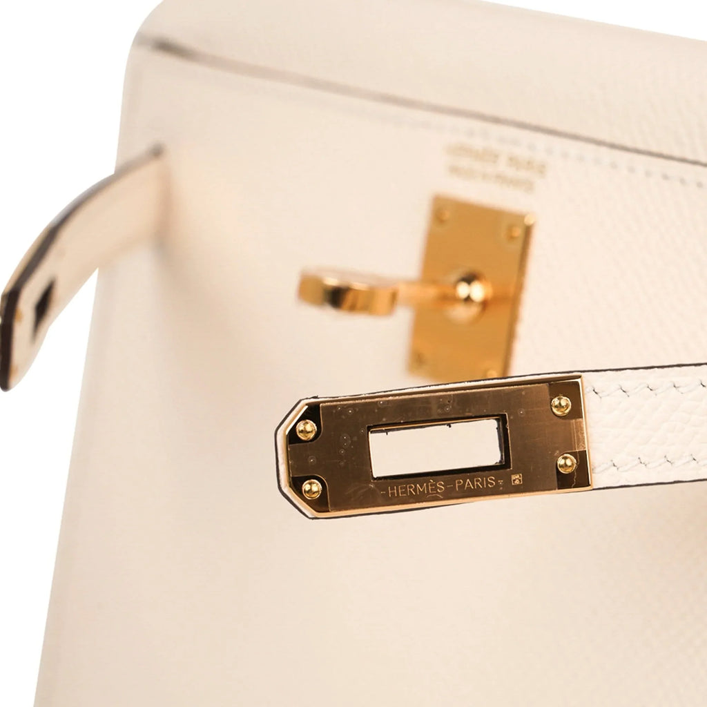 Mini Kelly 20 Bag Sellier Nata Epsom with Gold Hardware