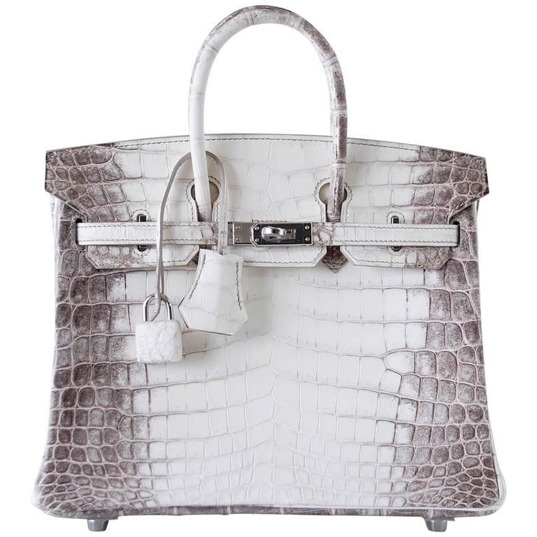 Birkin 25 Bag Blanc Himalaya Exquisite Jewel Palladium Hardware