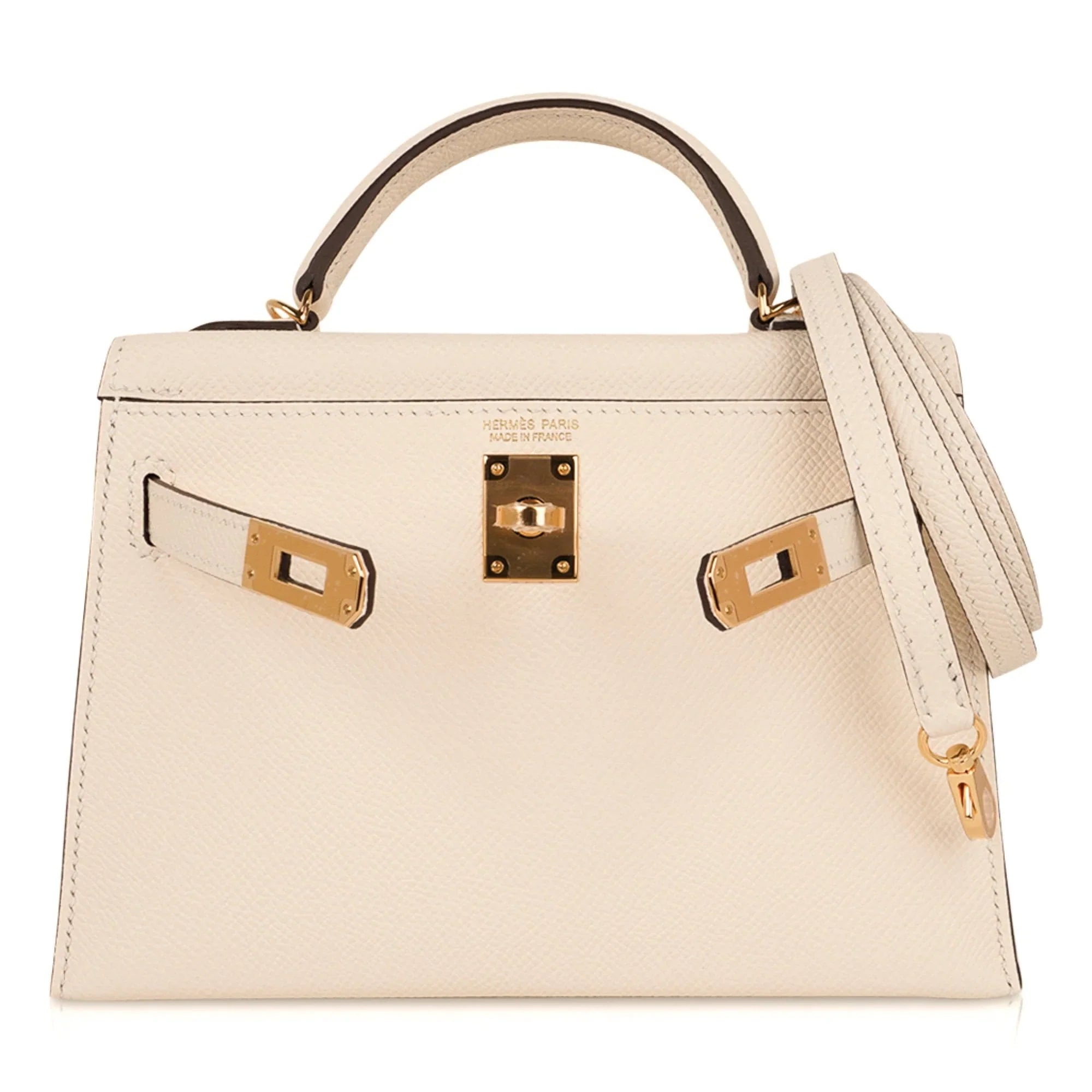 Mini Kelly 20 Bag Sellier Nata Epsom with Gold Hardware