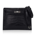 Limited Edition Kelly Danse Bag Matte Black Crocodile