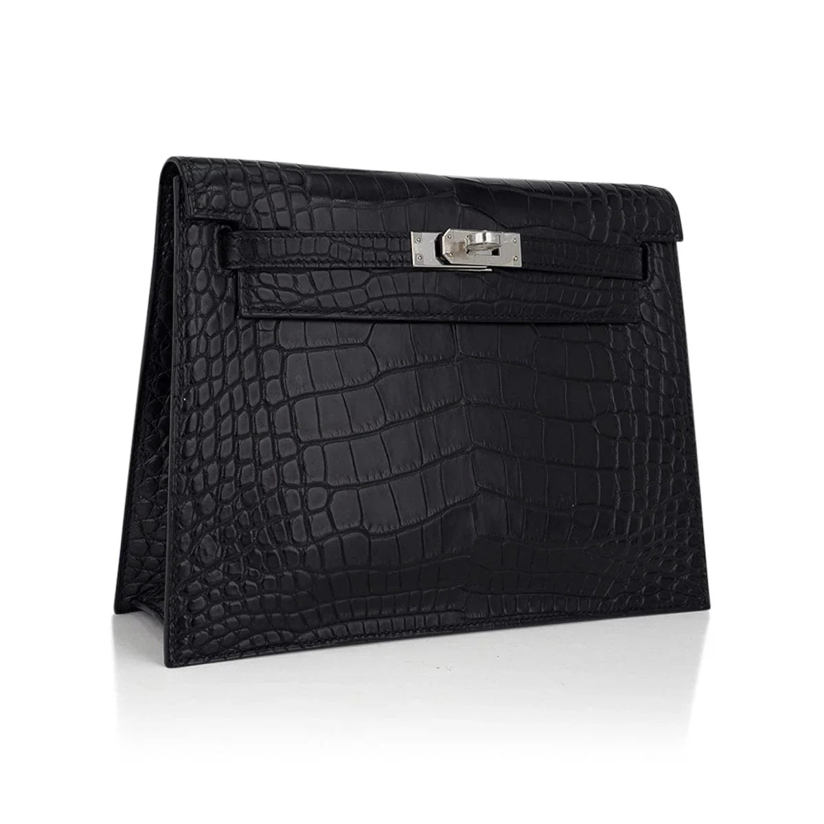 Limited Edition Kelly Danse Bag Matte Black Crocodile