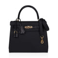 Kelly Touch 25 Retourne Bag Black Lizard / Togo Permabrass Hardware