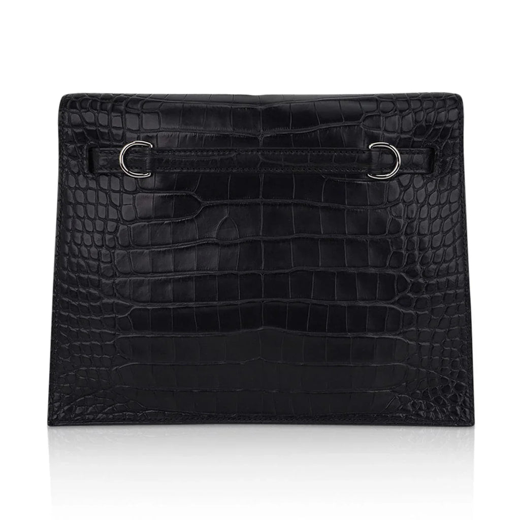 Limited Edition Kelly Danse Bag Matte Black Crocodile