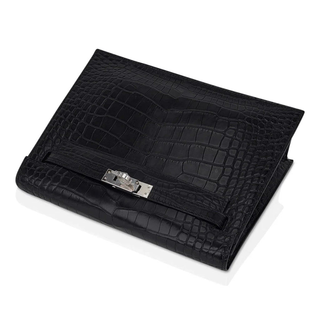 Limited Edition Kelly Danse Bag Matte Black Crocodile