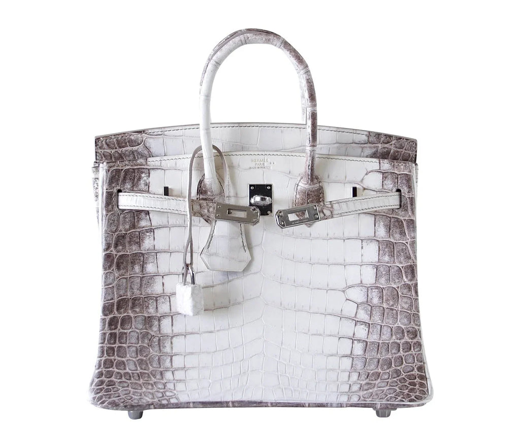 Birkin 25 Bag Blanc Himalaya Exquisite Jewel Palladium Hardware