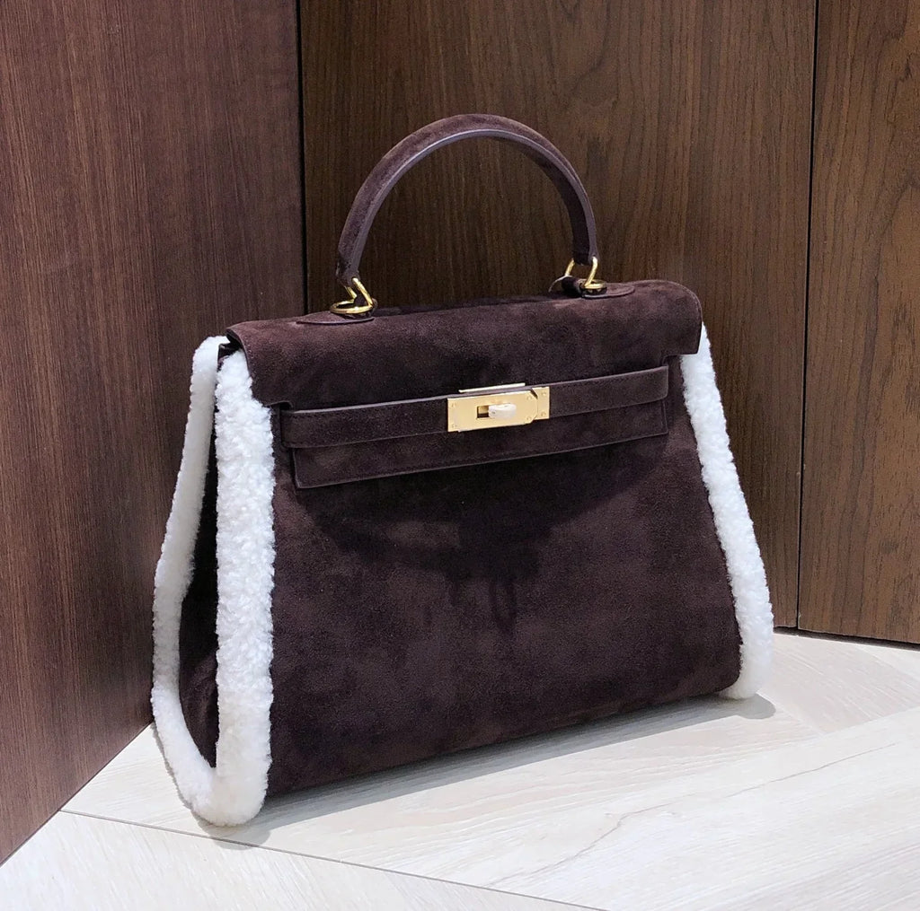 Kelly Shearling and Ebene Barenia Palladium Hardware