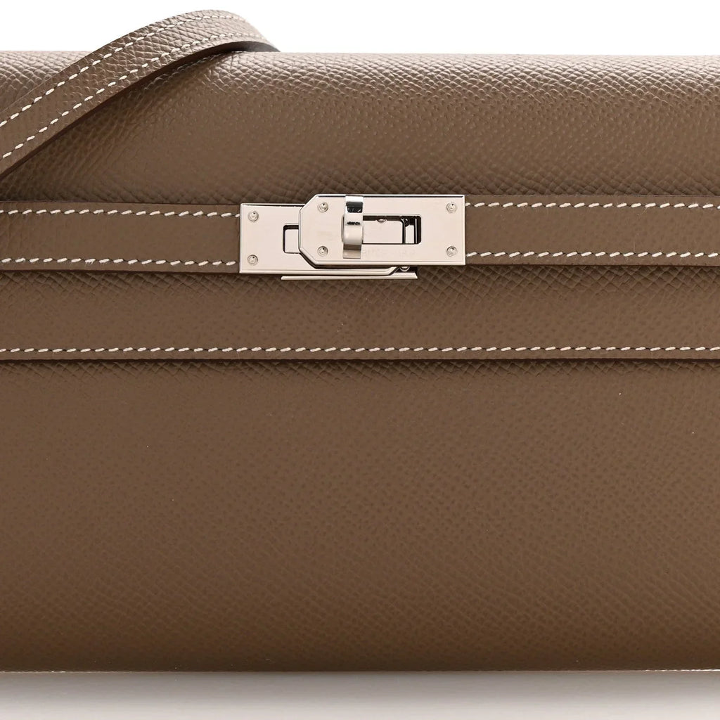 Kelly Wallet To Go Etoupe Epsom Palladium Hardware