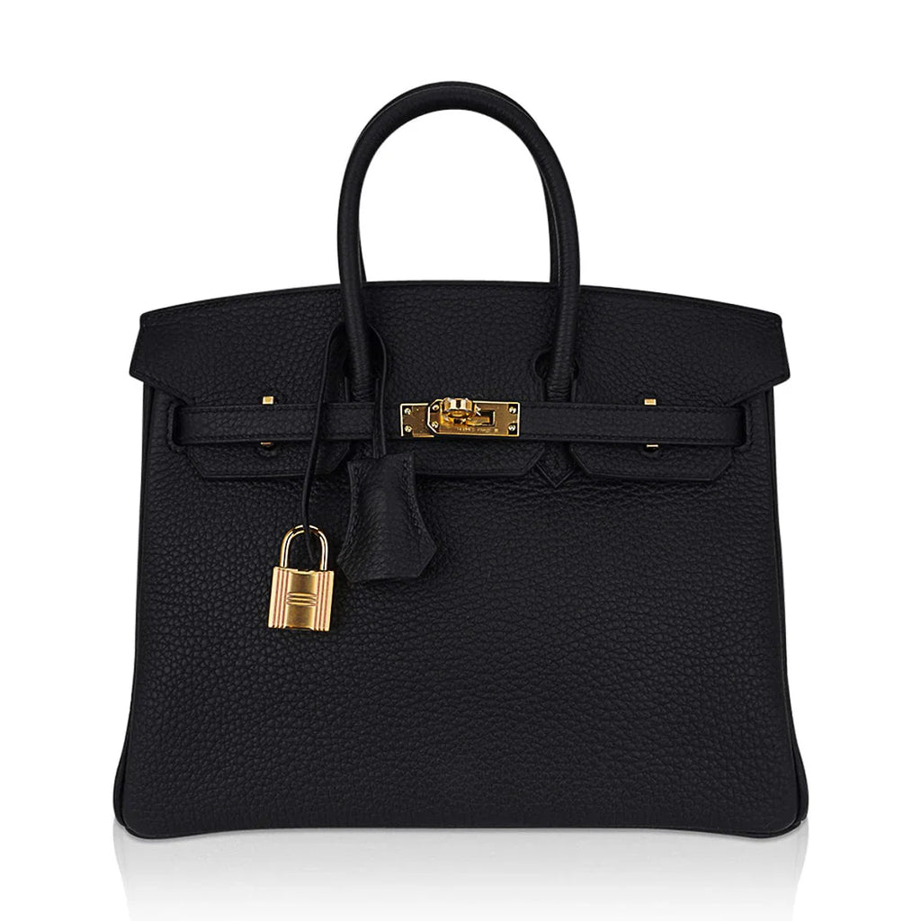 Birkin 25 Bag Black Togo Leather with Gold Hardware